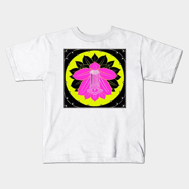 Roze lotus flower Kids T-Shirt by Marccelus